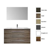 Badkamermeubelset Sanicare Q15 3 Laden Antraciet (spiegel optioneel) - thumbnail
