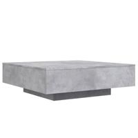 Salontafel 100x100x31 cm bewerkt hout betongrijs - thumbnail