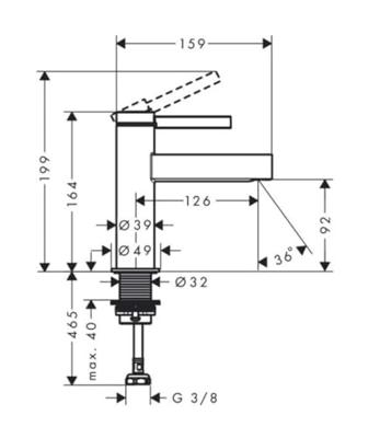Hansgrohe Finoris Fonteinkraan 100 Mat Wit