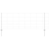 VidaXL Hek met paal zilver 0,8 x 25 m staal - thumbnail