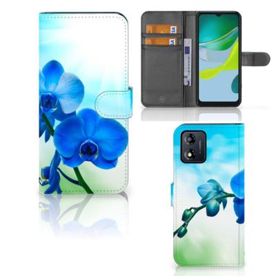 Motorola Moto E13 4G Hoesje Orchidee Blauw - Cadeau voor je Moeder