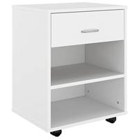 VidaXL Rolkast 46x36x59 cm bewerkt hout wit - thumbnail