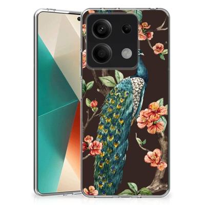 Xiaomi Redmi Note 13 5G | TPU Hoesje | Pauw met Bloemen Xiaomi Redmi Note 13 5G | TPU Hoesje | Pauw met Bloemen