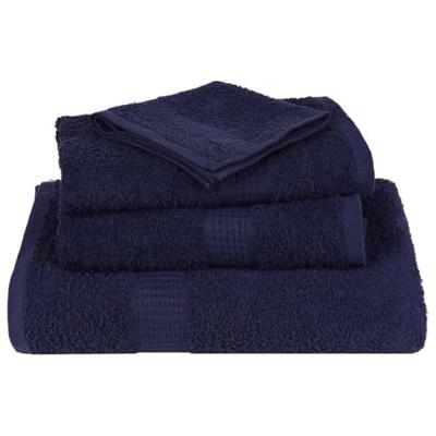 VidaXL Saunahanddoeken 4 st 80x200 cm 360 g/m² 100% katoen marineblauw