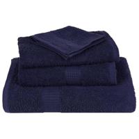 VidaXL Saunahanddoeken 4 st 80x200 cm 360 g/m² 100% katoen marineblauw - thumbnail