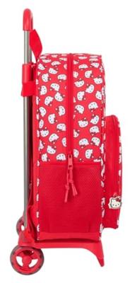 Schoolrugzak met Wielen Hello Kitty Iconic Wit Rood 33 x 42 x 14 cm Schoolrugzak met Wielen Hello Kitty Iconic Wit Rood 33 x 42 x 14 cm
