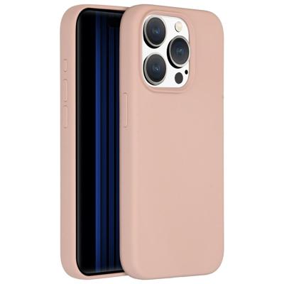 Accezz Liquid Silicone Backcover iPhone 15 Pro Telefoonhoesje Roze