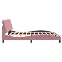 Bedframe zonder matras fluweel roze 200x200 cm - thumbnail