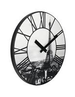 NeXtime ne-3004 wandklok dia. 39 cm, plastic, 3d, grijs, 'la ville' - thumbnail