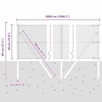 VidaXL Afrasteringspaal grijs 50 x 0,4 m (19 x 19 mm gaas) - thumbnail