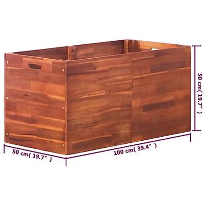 Plantenbak verhoogd 100x50x50 cm acaciahout