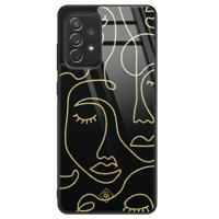Samsung Galaxy A52s glazen hardcase - Abstract faces - thumbnail