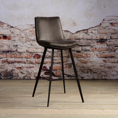 Tower Living barkruk 'Pamplona' (zithoogte 75cm), kleur antraciet