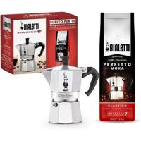 Italiaans koffiezetapparaat + 1 Coffee Perfetto Moka Classico - BIALETTI - MOKA - 3 kopjes - 0,30 L - Pak van 250 g - Zilver - thumbnail