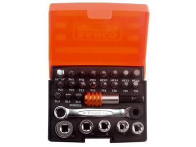 Bahco bit/dopsleutelset met ratel | 2058/s26 Bahco bit/dopsleutelset met ratel | 2058/s26