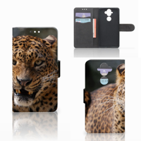 Nokia 8 Sirocco | Nokia 9 Telefoonhoesje met Pasjes Luipaard - thumbnail