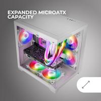 ATX Semi-toren BehuizingMars Gaming MCVIEW2W - thumbnail