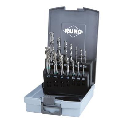 RUKO 245048RO Machinetapboorset 14-delig Metrisch DIN 371, DIN 376 HSS 1 set(s) RUKO 245048RO Machinetapboorset 14-delig Metrisch DIN 371, DIN 376 HSS 1 set(s)