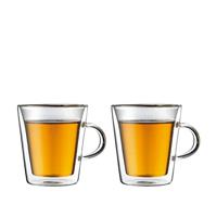 Bodum Dubbelwandige koffie- / theeglazen met oor Canteen - gepatenteerd ventiel - 200 ml - 2 stuks - thumbnail