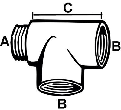 Cornat Messing/Ch T-Stuk Vmm 1/2 - TEC386203 Cornat Messing/Ch T-Stuk Vmm 1/2 - TEC386203