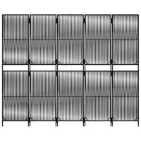 Kamerscherm 5 panelen poly rattan zwart - thumbnail