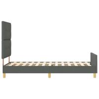 Bedframe met hoofdeinde Donkergrijs 80 x 200 cm Stof - thumbnail