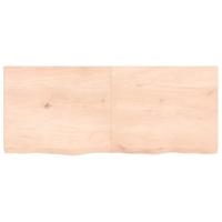 VidaXL Wastafelblad 120x50x(2-6) cm onbehandeld massief hout - thumbnail
