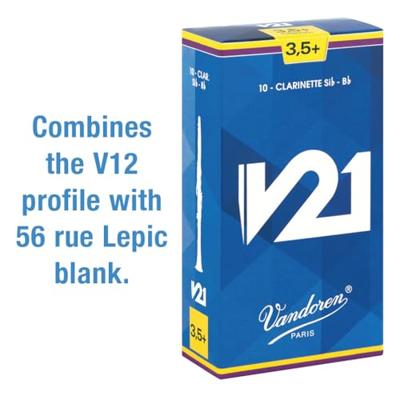 Vandoren V21 Bb-klarinet rieten 3.5 plus (10 stuks) - thumbnail