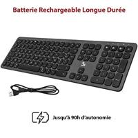 BLUE ELEMENT Oplaadbaar Bluetooth-toetsenbord voor Mac - Zwart - FR - thumbnail