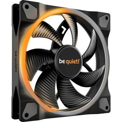 BeQuiet Light Wings PC-ventilator Zwart (b x h x d) 140 x 25 x 140 mm Incl. LED-verlichting