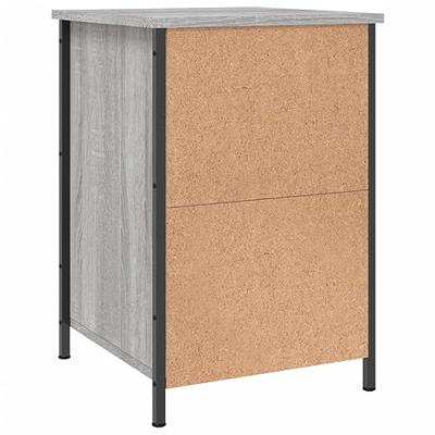 Nachtkastjes 2 st 40x42x60 cm bewerkt hout grijs sonoma eiken