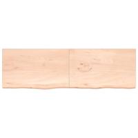 VidaXL Wastafelblad 200x60x(2-4) cm onbehandeld massief hout - thumbnail