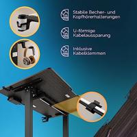 Zit Sta Bureau In hoogte verstelbaar Donkerbruin 110x60x73-118cm - thumbnail