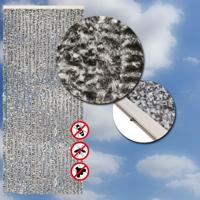 Wicotex kattenstaart grijs zwart wit mix 90x220 - thumbnail