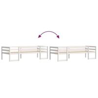 Kinderbedframe massief grenenhout wit 75x190 cm - thumbnail