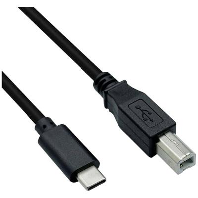 ROLINE USB2.0 Type C-kabel, C - B, M/M, zwart, 4,5 m ROLINE USB2.0 Type C-kabel, C - B, M/M, zwart, 4,5 m