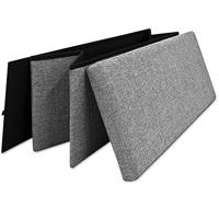 Monzana Zitbank - 80cm - met - opslagruimte - in - Grijs - thumbnail