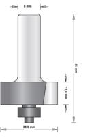 Hikoki Accessoires 8 Mm Sponningsfrees Met Onderlager 35X55X12,7 - 754099 - thumbnail