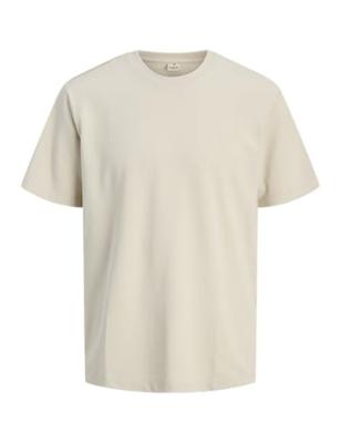 Jack & Jones Jprbluhug Ss Tee Basic T-shirts Silver Lining