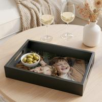 Dienblad bedrukken - Rechthoek - Zwart - 23.5 x 37 cm - thumbnail