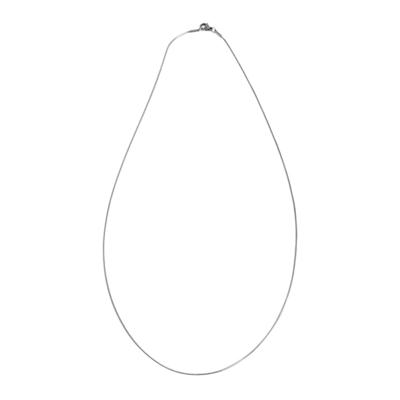 Stalen Halsketting met Karabijnslotje Zilverkleurig (60 cm / 1 mm)