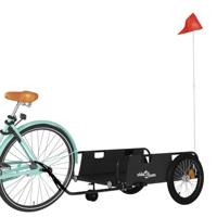 Fietstrailer oxford stof en ijzer zwart - thumbnail
