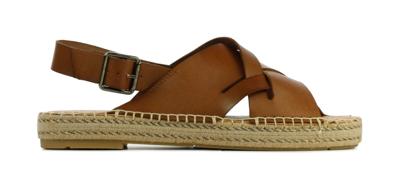 VIA VAI Dames Espadrilles in Leder (Bruin)
