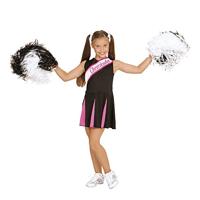 Cheerleader kind zwart/roze - thumbnail