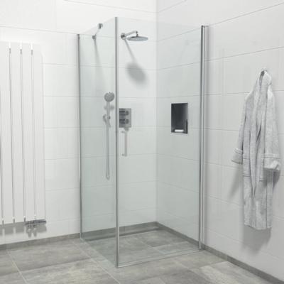 Marenza Neptune Douchecabine - 1 draaideur - Zijwand - 90x90x200cm - 6mm veiligheidsglas - anti kalk - chroom SKII1221-90-C