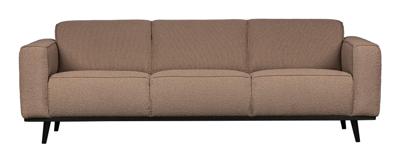 WOOOD Bank 'Statement' 3-zits, Bouclé, kleur Nougat