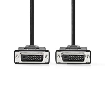 Nedis DVI-Kabel | DVI-D 24+1-Pins Male | DVI-D 24+1-Pins Male | 2560x1600 | Vernikkeld | 2.00 m | Recht | PVC | Zwart | Label - CCGL32001BK20