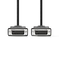 Nedis DVI-Kabel | DVI-D 24+1-Pins Male | DVI-D 24+1-Pins Male | 2560x1600 | Vernikkeld | 2.00 m | Recht | PVC | Zwart | Label - CCGL32001BK20 - thumbnail