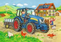 Ravensburger puzzelset Bouwplaats en boerderij - 2 x 12 stukjes - thumbnail