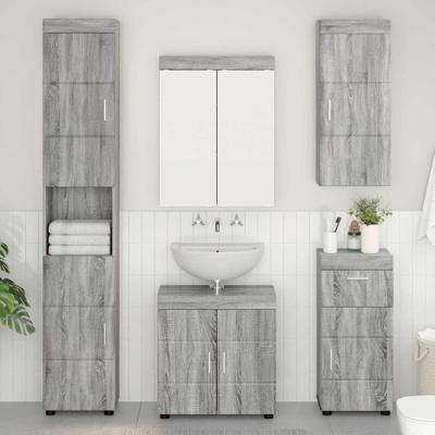 Badkamer wandkast TULUM Grijs Sonoma 37 x 24,5 x 86 cm